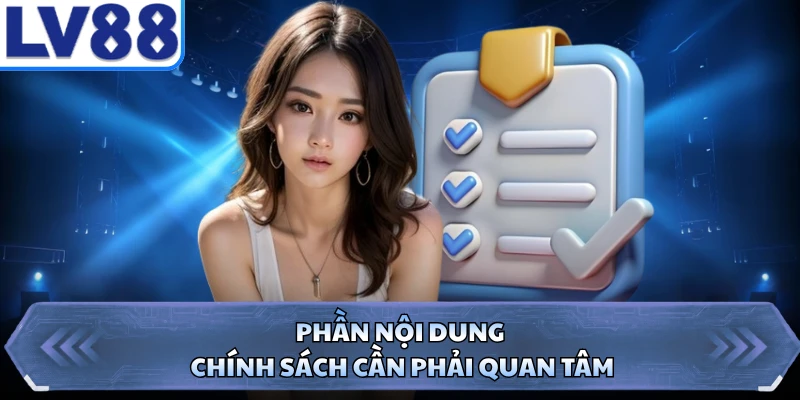 Phần nội dung chính sách cần phải quan tâm